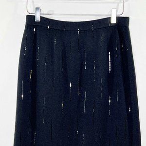 ST JOHN EVENING BLACK PIALLATTES SKIRT